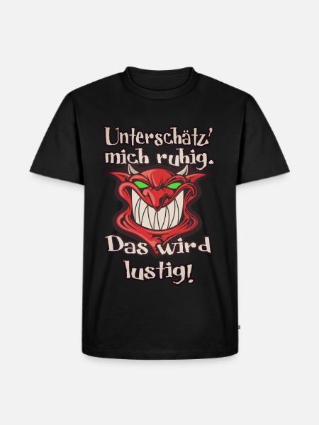 Das wird lustig! - Männer Premium Bio T-Shirt - Schwarz
