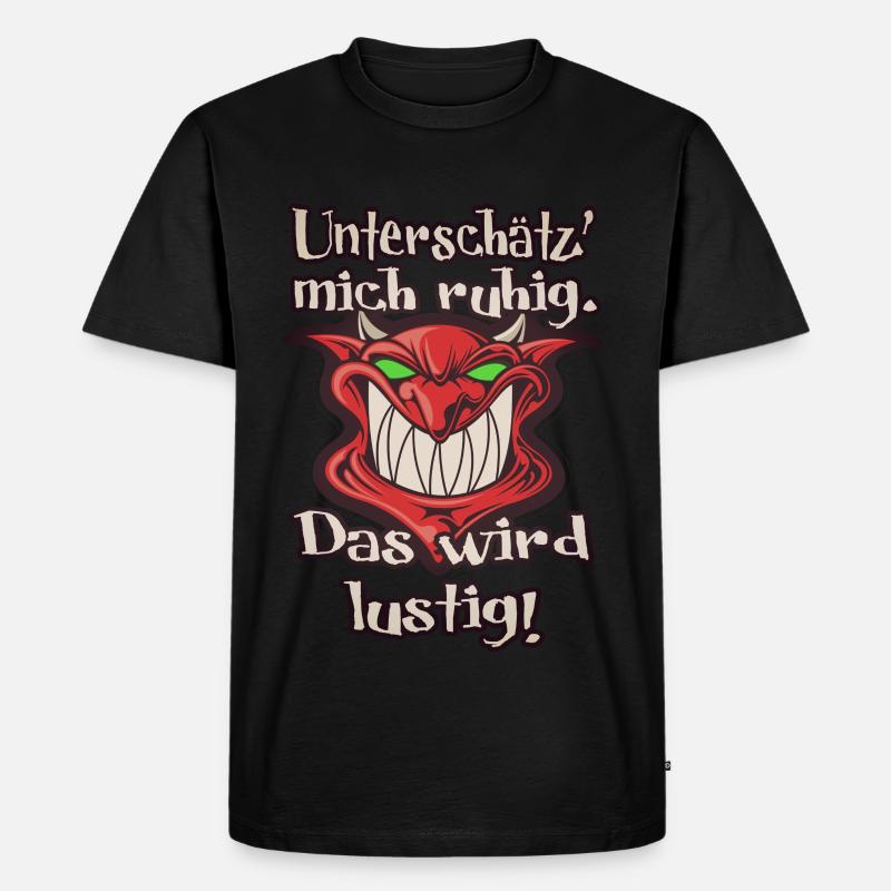 Das wird lustig! - Männer Premium Bio T-Shirt - Schwarz