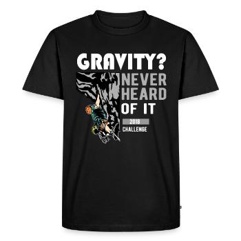 Rock Climbing Mountaineering Climbing - Men's Premium Organic T-Shirt - black - Front - Nico (187cm)