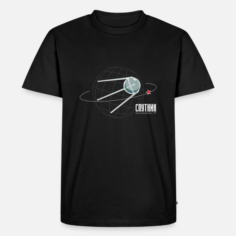 Sputnik! - Männer Premium Bio T-Shirt - Schwarz