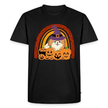 Cute Dwarf Spitz Halloween Costume Dog - Men's Premium Organic T-Shirt - black - Front - Nico (187cm)