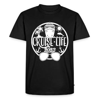 Cruise Life 2023 Croisière Vacances d’été - T-shirt Premium bio Homme - noir - Devant - Nico (187cm)