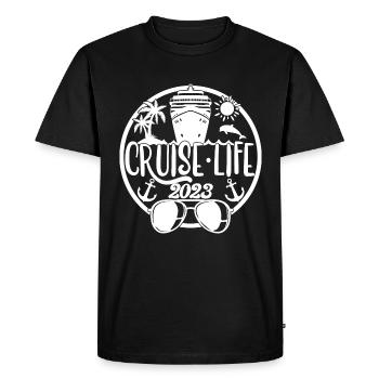 Cruise Life 2023 Croisière Vacances d’été - T-shirt Premium bio Homme - noir - Devant - Nico (187cm)