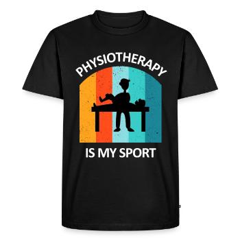 Physical Therapist Humorous Gift Saying Funny - Men's Premium Organic T-Shirt - black - Front - Nico (187cm)