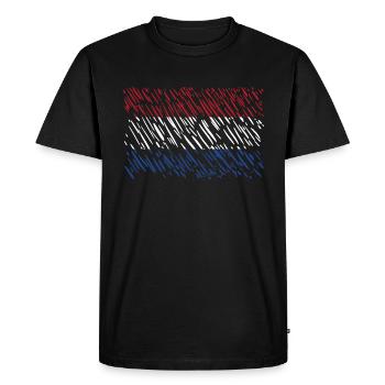 Pays-Bas - T-shirt Premium bio Homme - noir - Devant - Nico (187cm)