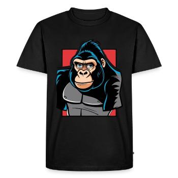 Style BD Gorille cool - T-shirt Premium bio Homme - noir - Devant - Nico (187cm)