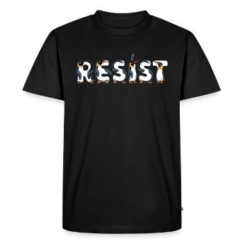 Pingouin Proteste Résistance Taxes - T-shirt Premium bio Homme - noir - Devant - Nico (187cm)