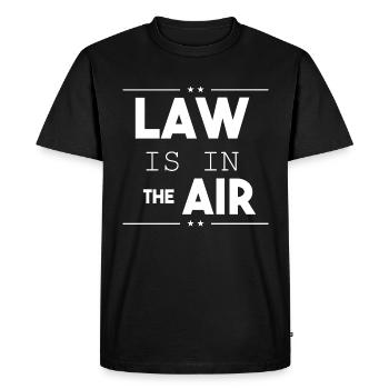 Jura Étudiant Études Design Law Is In The Air - T-shirt Premium bio Homme - noir - Devant - Nico (187cm)