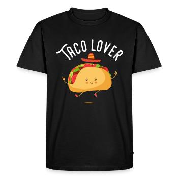 taco lover tacos Tacos Mexican food gift - Men's Premium Organic T-Shirt - black - Front - Nico (187cm)