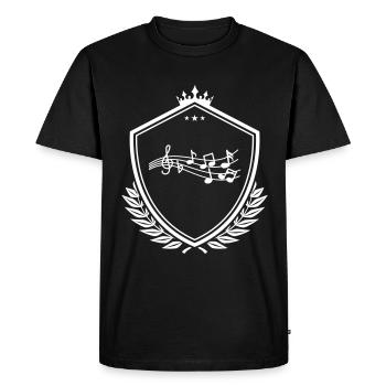 Partitions Armoiries - T-shirt Premium bio Homme - noir - Devant - Nico (187cm)