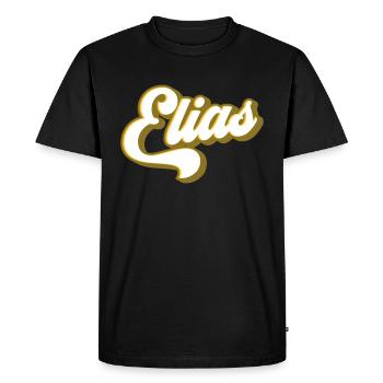 Elijah | Colors changeable - Men's Premium Organic T-Shirt - black - Front - Nico (187cm)