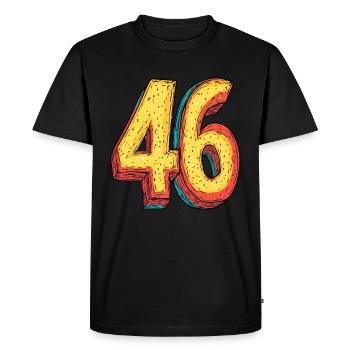 46 Number Comic - Men's Premium Organic T-Shirt - black - Front - Nico (187cm)