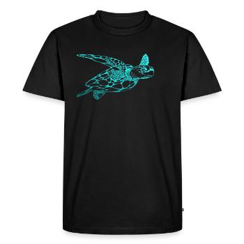 Tortue Plongée Dive Diving Scuba - T-shirt Premium bio Homme - noir - Devant - Nico (187cm)