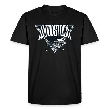 Peanuts Woodstock Music Logo - Men's Premium Organic T-Shirt - black - Front - Nico (187cm)