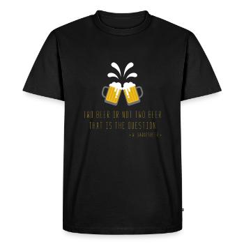 Two beer - Men's Premium Organic T-Shirt - black - Front - Nico (187cm)