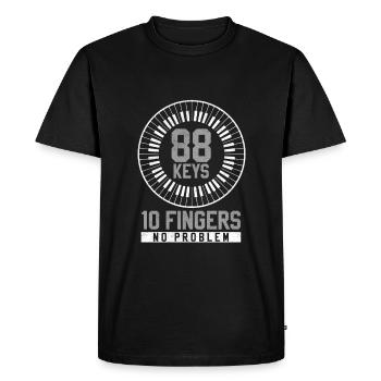 piano - T-shirt Premium bio Homme - noir - Devant - Nico (187cm)