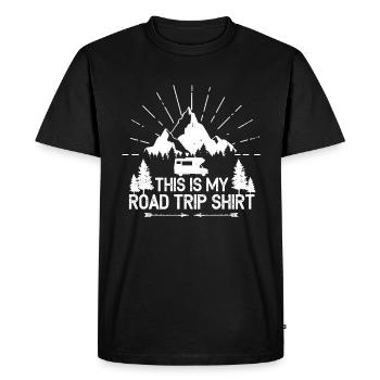 Road trip - T-shirt Premium bio Homme - noir - Devant - Nico (187cm)