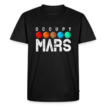 Mars - Men's Premium Organic T-Shirt - black - Front - Nico (187cm)