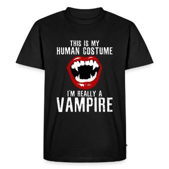 Vampire halloween - T-shirt Premium bio Homme - noir - Devant - Nico (187cm)