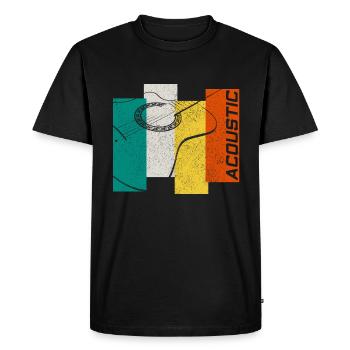 Guitare acoustique - T-shirt Premium bio Homme - noir - Devant - Nico (187cm)