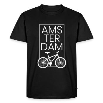 Amsterdam - T-shirt Premium bio Homme - noir - Devant - Nico (187cm)