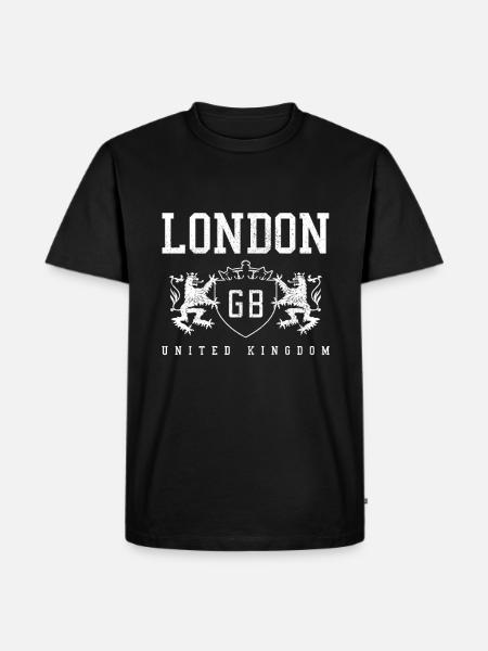 London - Männer Premium Bio T-Shirt - Schwarz