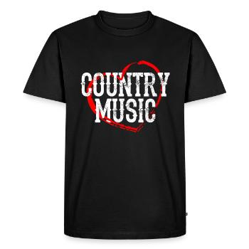 Musique country - T-shirt Premium bio Homme - noir - Devant - Nico (187cm)