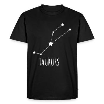 signe astrologique Taureau - T-shirt Premium bio Homme - noir - Devant - Nico (187cm)