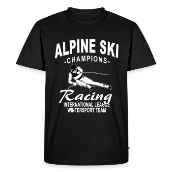 Ski alpin - ski alpin - slalom - skieurs - T-shirt Premium bio Homme - noir - Devant - Nico (187cm)