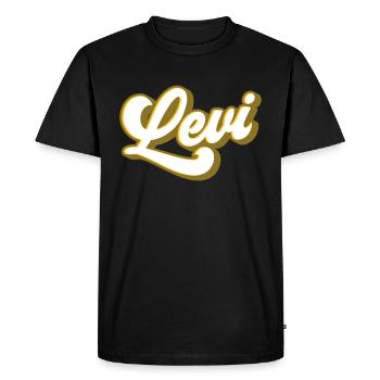 Levi | Colors changeable - Men's Premium Organic T-Shirt - black - Front - Nico (187cm)