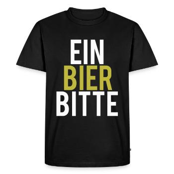 A beer please - Men's Premium Organic T-Shirt - black - Front - Nico (187cm)