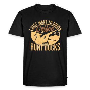 Waterfowl Hunting Season Duck Hunting Quote - Men's Premium Organic T-Shirt - black - Front - Nico (187cm)