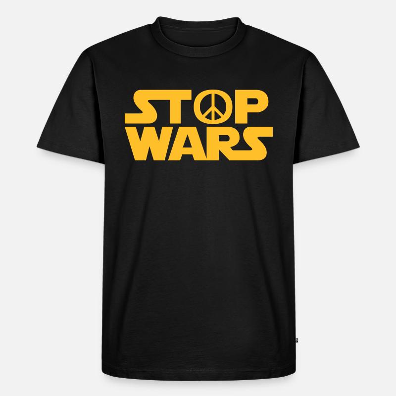 Stop Wars - Männer Premium Bio T-Shirt - Schwarz