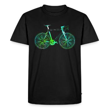Vélo cycliste vélo vélo roue cadeau - T-shirt Premium bio Homme - noir - Devant - Nico (187cm)
