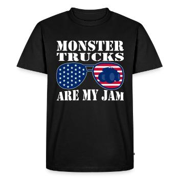 Monster Trucks Are My Jam Monster Truck Show - Men's Premium Organic T-Shirt - black - Front - Nico (187cm)