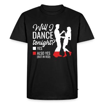 Danse Slogan Ballroom Couple Dance Dance Floor - T-shirt Premium bio Homme - noir - Devant - Nico (187cm)