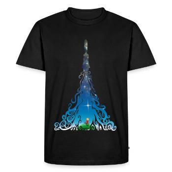Rocket dreams - Men's Premium Organic T-Shirt - black - Front - Nico (187cm)