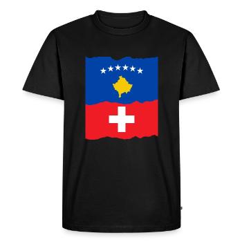 Kosovo Suisse - T-shirt Premium bio Homme - noir - Devant - Nico (187cm)