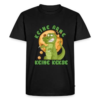Keine Arme keine Kekse Dinosaurier Baby Herren - Männer Premium Bio T-Shirt - Schwarz - Vorne - Nico (187cm)