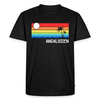 Andalousie Espagne Idée de vacances - T-shirt Premium bio Homme - noir - Devant - Nico (187cm)
