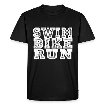 Triathlon,Natation,Cyclisme,Courir à Hawaii - T-shirt Premium bio Homme - noir - Devant - Nico (187cm)