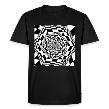 returning cube - Men's Premium Organic T-Shirt - black - Front - Nico (187cm)