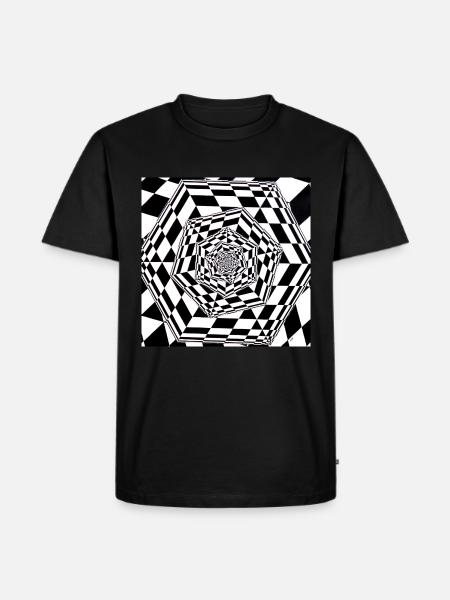 cube rentrant - T-shirt Premium bio Homme - noir
