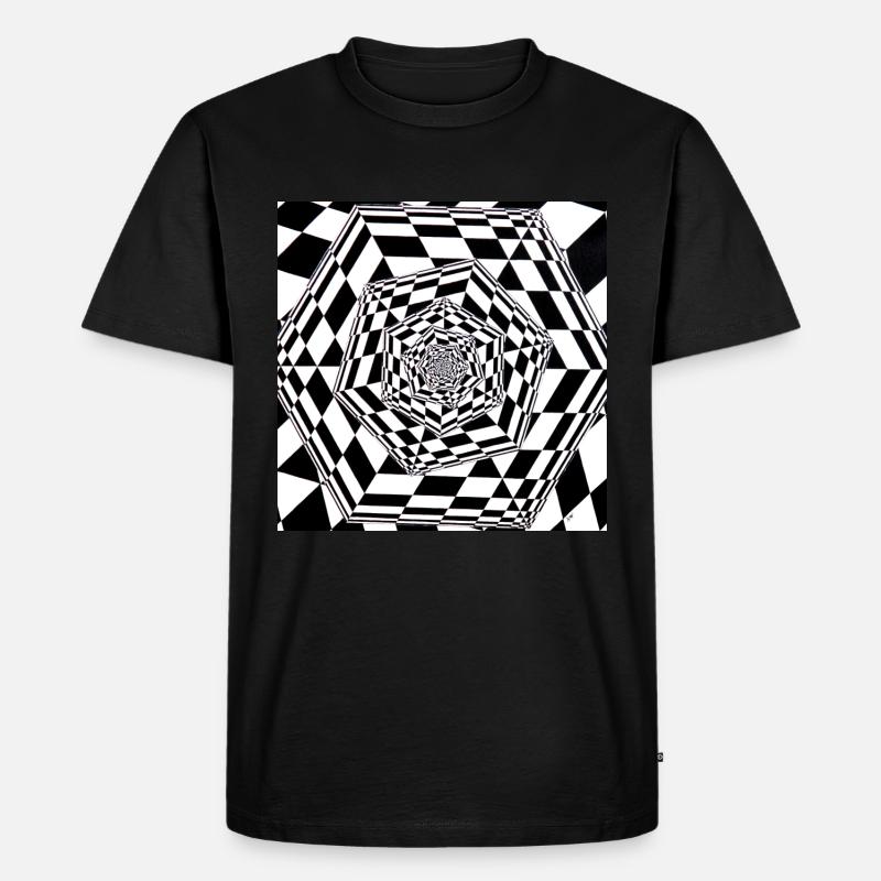 cube rentrant - T-shirt Premium bio Homme - noir