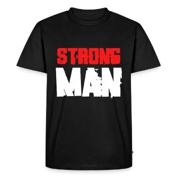 Strong Man Power Lifting Fitness Cadeaux - T-shirt Premium bio Homme - noir - Devant - Nico (187cm)