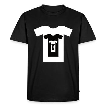 Repeating T-Shirt in Black and White - Men's Premium Organic T-Shirt - black - Front - Nico (187cm)