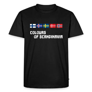 Colors of Scandinavia Flags North Odin Flag - Men's Premium Organic T-Shirt - black - Front - Nico (187cm)
