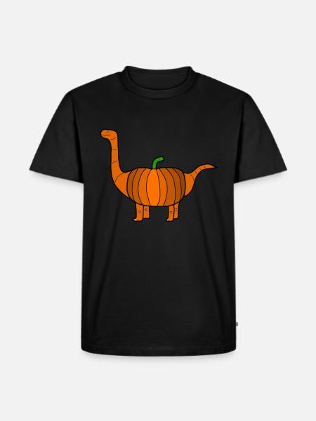 Pumpkin Dino - Men's Premium Organic T-Shirt - black