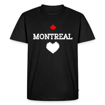 Montréal - T-shirt Premium bio Homme - noir - Devant - Nico (187cm)