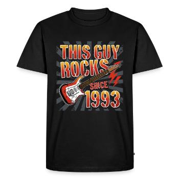 This guy has been rocking since 1993 vintage birthday - Men's Premium Organic T-Shirt - black - Front - Nico (187cm)